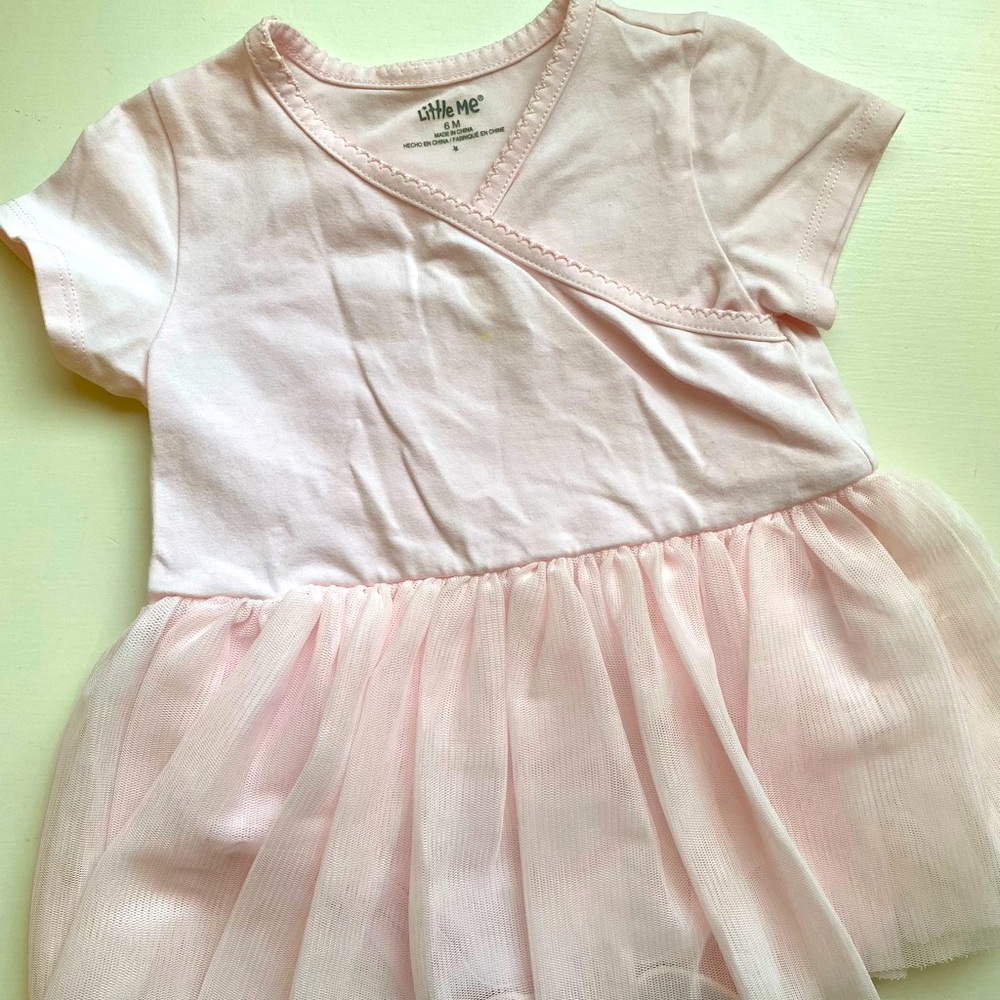 Little Me pink ballerina dress size 6 mo